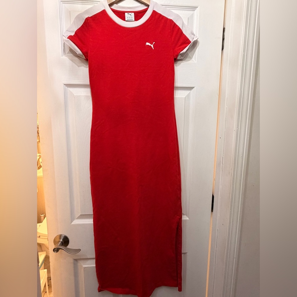 Puma Women's Bold Red Midi Dress size S